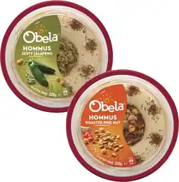 Coles Obela Garnished Hommus Dip offer