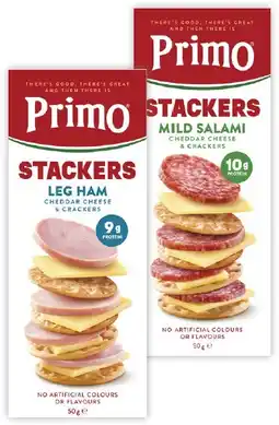 Coles Primo Stackers-57g offer