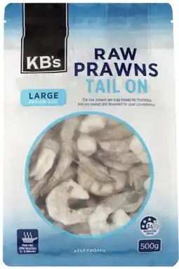 Coles KB's Raw Prawns Tail On Large offer