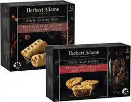 Coles Herbert Adams Party Pack Pies or Sausage Rolls 12 Pack 420g offer
