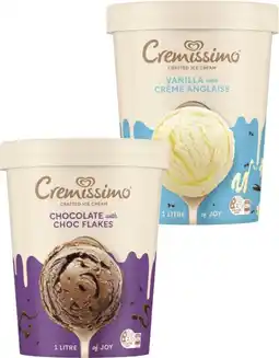 Coles Streets Cremissimo Ice Cream Tub offer