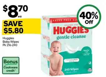 Woolworths Huggies Baby Wipes offer