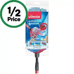 Woolworths Vileda Supermocio 3 Action Mop with Telescopic Handle offer
