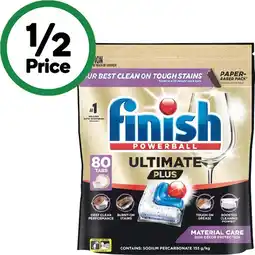 Woolworths Finish Ultimate Plus Material Care Dishwasher Tablets offer