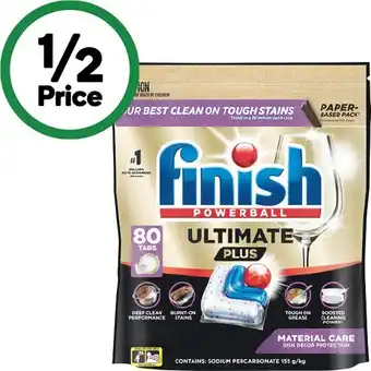 Woolworths Finish Ultimate Plus Material Care Dishwasher Tablets offer