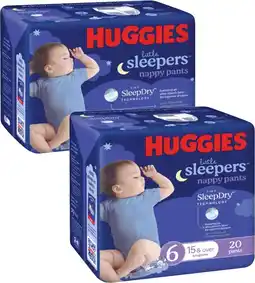 Coles Huggies Little Sleepers Nappy Pants-24 Pack offer