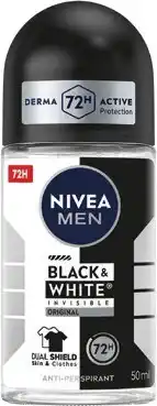 Coles Nivea Men Antiperspirant Invisible Black & White Roll On Deodorant offer