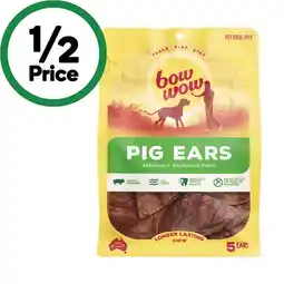Woolworths Bow Wow Pig Ears Dog Treats offer