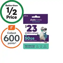 Woolworths Dodo $23 Starter Pack offer
