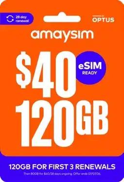 Coles amaysim $40 Starter Pack offer