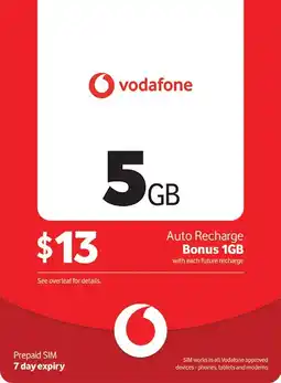 Coles Vodafone $13 Prepaid Plus Starter Pack offer