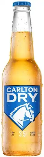Coles Carlton Dry Mid 3.5% Bottles offer