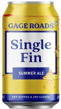 Coles Gage Roads Single Fin Summer Ale Cans offer