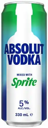 Coles Absolut & Sprite Cans offer