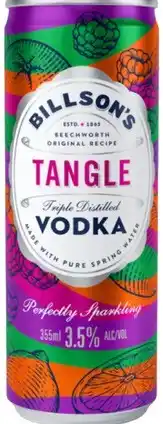 Coles Billson’s Tangle Vodka Mixed Drink Cans offer