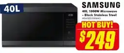 The Good Guys 1000w microwave black stainless steel offer