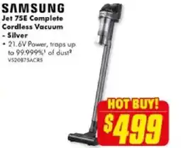 The Good Guys SAMSUNG Jet 75E Complete Cordless Vacuum - Silver offer