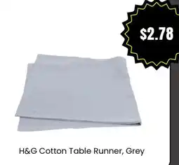Cheap as Chips H&g cotton table runner grey offer