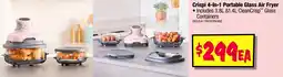 JB Hi-Fi Crispi 4 In 1 Portable Glass Air Fryer offer
