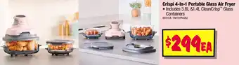 Crispi 4 In 1 Portable Glass Air Fryer