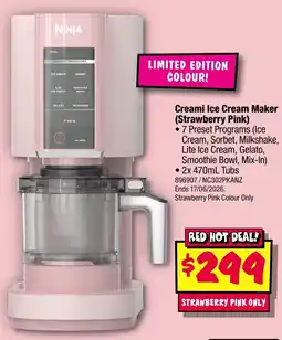 JB Hi-Fi Creami Ice Cream Maker Strawberry Pink offer