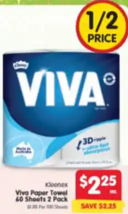 Spar Viva Paper Towel 60 Sheetts offer