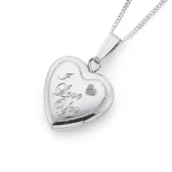 Sterling Silver I Love You Heart Locket