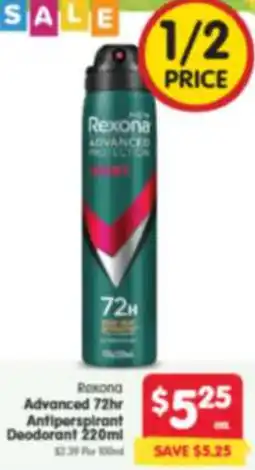 Spar Advanced 72hr Antiperspirant Deodorant offer