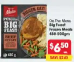 Spar Big Feast Frozen Meals offer