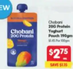 Spar 20G Protein Yoghurt Pouch offer