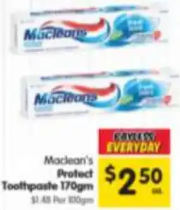 Spar Protect Toothpaste offer