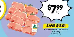 Drakes Australian Pork Loin Steak Bulk Tray offer