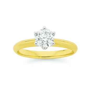 Angus & Coote 18ct Gold Diamond Round Brilliant Cut Solitaire Ring offer
