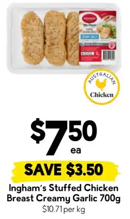 Drakes Inghams Stuffed Chicken Breast Creamy Garlic offer
