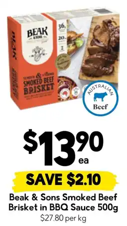 Drakes Beak & sons smoked beef brisket in bbq sauce offer