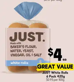 Drakes Just white rolls offer