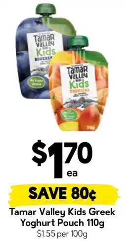 Drakes Tamar Valley Kids Greek Yoghurt Pouch offer