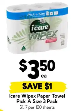 Drakes Icare Wipex Paper Towel Pick A Size offer
