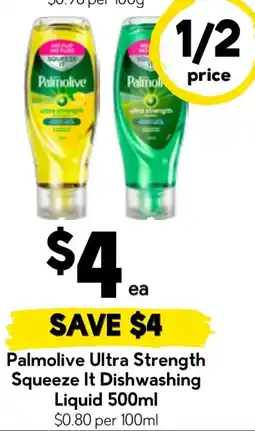 Drakes Palmolive Ultra Strength Squeeze It Dishwashing Liquid offer