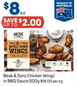 Foodland Beak & sons chicken wings in bbq sauce offer