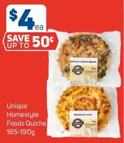 Foodland Unique Homestyle Foods Quiche offer
