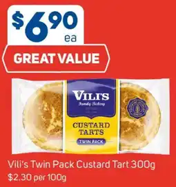 Foodland Vilis Twin Pack Custard Tart offer