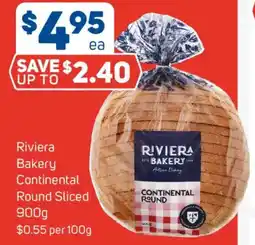 Foodland Riviera Bakery Continental Round Sliced offer
