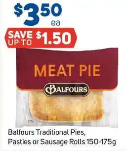 Foodland Balfours Traditional Pies Pasties or Sausage Rolls offer