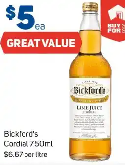 Foodland Bickfords Cordial offer