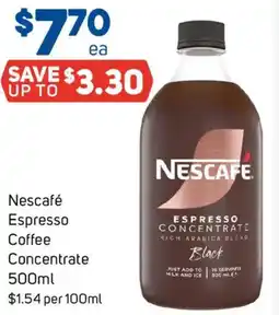 Foodland Nescafé Espresso Coffee Concentrate offer