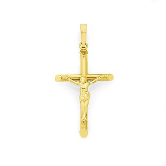 Angus & Coote 9ct Gold Gents 26mm Crucifix Cross Pendant offer
