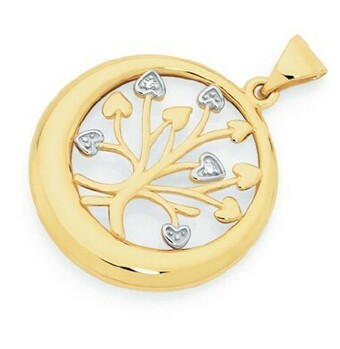 Goldmark 9ct Gold Diamond Tree of Life Pendant offer