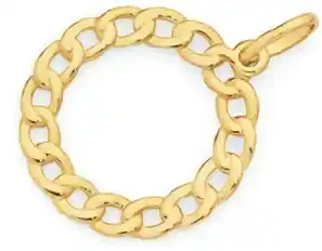Goldmark 9ct Gold Curb Link Circle Pendant offer