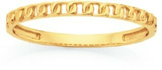 Goldmark 9ct Gold Fine Curb Stacker Ring offer